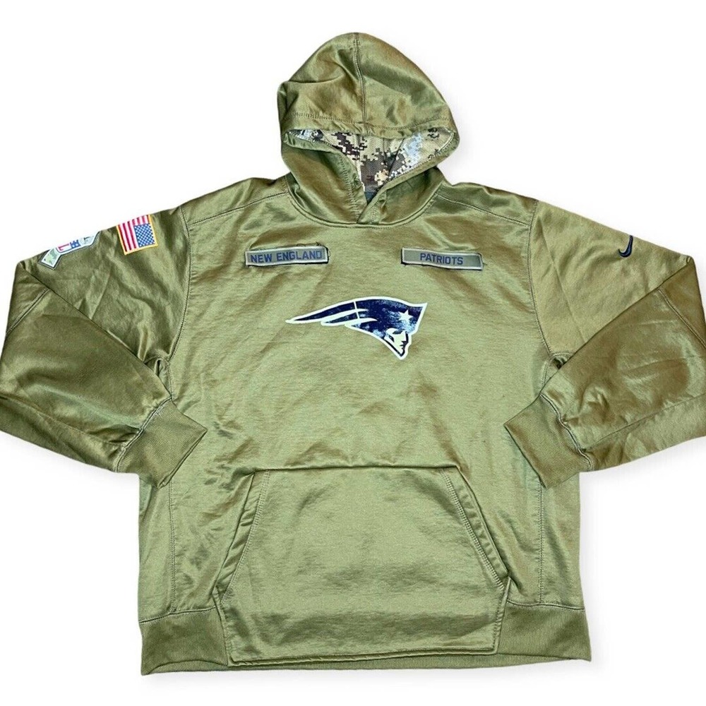Nike NFL New England Patriots Football Salute To Service Military Hoodie Medium